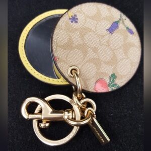 COACH  Veggie Print Keychain W/Mirror